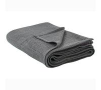 Beliani Bedspread Ragala Cotton 200 X 220 Cm Dark Grey