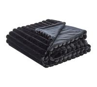 Beliani Bedspread Rakya Faux Fur 200 X 220 Cm Black