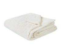 Bedspread SURMI Faux Fur 150 x 200 cm Off-White