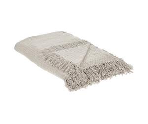 Beliani Bedspread Yerbent Cotton 200 X 220 Cm Light Grey