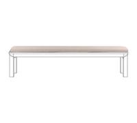 Beliani Bench Seat Pad Cushion Monsano 168 X 35 Cm Beige