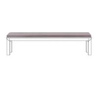 Beliani Bench Seat Pad Cushion Monsano 168 X 35 Cm Grey