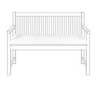 Beliani Bench Seat Pad Cushion Vivara 112 X 54 Cm Off-White