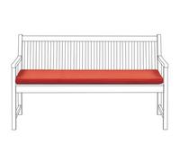 Beliani Bench Seat Pad Cushion Vivara 152 X 54 Cm Dark Red