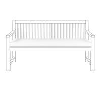 Beliani Bench Seat Pad Cushion Vivara 152 X 54 Cm Off-White