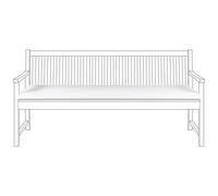 Beliani Bench Seat Pad Cushion Vivara 169 X 50 Cm White