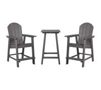 Bistro Set ADIRONDACK Dark Grey