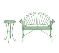 Beliani Bistro Set Cavinia Metal Green