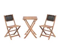 Bistro Set CONIOLO Acacia Wood Brown/ Black