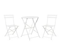 Bistro Set FIORI Metal Off-White
