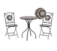 Bistro Set Folding CARIATI Metal Black
