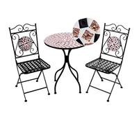 Beliani Bistro Set Folding Carpino Metal Black