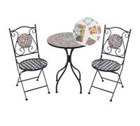 Beliani Bistro Set Folding Casario Metal Black