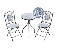 Beliani Bistro Set Folding Chapeco Metal Black