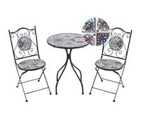 Beliani Bistro Set Folding Civita Metal Black