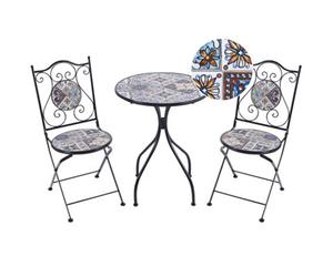 Beliani Bistro Set Folding Civita Metal Black