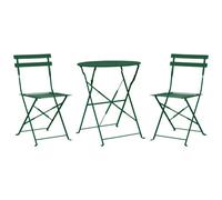 Beliani Bistro Set Folding Fiori Metal Dark Green
