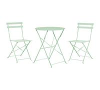 Bistro Set Folding FIORI Metal Mint Green
