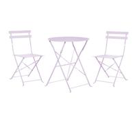 Beliani Bistro Set Folding Fiori Metal Violet
