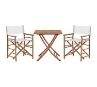 Bistro Set Folding MOLISE Bamboo Brown