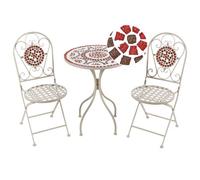 Beliani Bistro Set Folding Spello Metal White, White