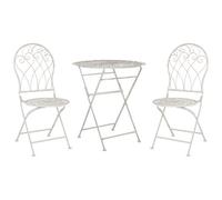 Bistro Set Folding STIFFE Metal White