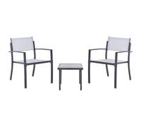 Beliani Bistro Set TAVOLETO Metal Grey, Grey