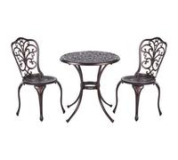 Bistro Set TRIORA/ANDALO Metal Brown