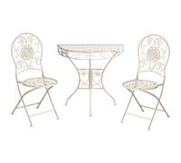 Bistro Set YAVIZA Metal Light Beige