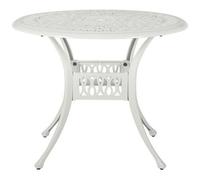 Beliani Bistro Table Ancona 90/90cm Metal Off-White, White
