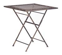 Beliani Bistro Table Bormio 70 Cm 70 Cm Metal Black