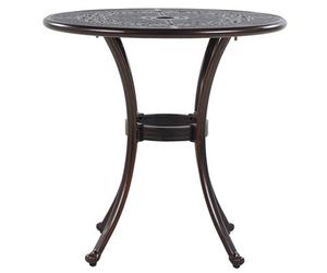 Beliani Bistro Table Bovino 65 Cm 65 Cm Metal Dark Brown