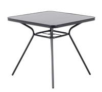 Bistro Table LIVO 80 cm 80 cm Glass Black