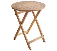 Beliani Bistro Table Prossedi 60 Cm 60 Cm Acacia Wood Brown