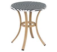 Beliani Bistro Table Rifreddo 70 Cm 70 Cm Glass Black