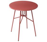 Beliani Bistro Table Taltal 64 Cm 64 Cm Metal Red