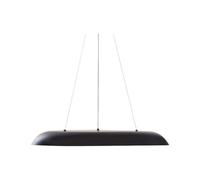 Beliani Black Metal Pendant Lamp With Integrated Led Ring, Adjustable Height, 60Cm Diameter