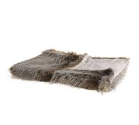 Beliani Blanket Asdad Fabric 150 X 200 Cm Brown