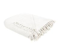 Beliani Blanket Chaohani Fabric 150 X 200 Cm Off-White
