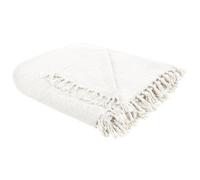Beliani Blanket Chaohani Fabric 200 X 220 Cm Off-White