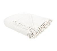 Beliani Blanket Chaohani Fabric 220 X 240 Cm Off-White