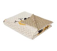 Beliani Blanket Dragan Cotton 130 X 170 Cm Light Beige