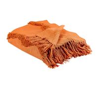 Beliani Blanket Khari Cotton 125 X 150 Cm Orange