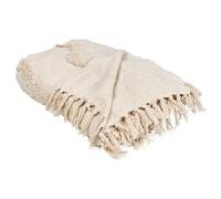 Blanket KHARI Cotton 200 x 200 cm Light Beige
