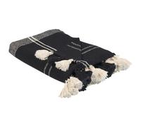 Beliani Blanket Kulac Cotton 130 X 170 Cm Black