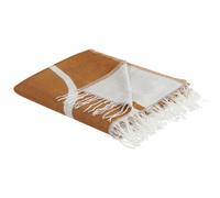 Beliani Blanket Palhi Fabric 130 X 170 Cm Orange