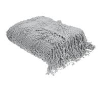 Beliani Blanket Vella Cotton 220 X 240 Cm Grey
