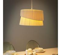 Beliani Boho Modern Pendant Lamp Beige Fabric Shade 178 Cm Drop - Dining Room Light