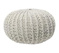 Beliani Boho Pouffe Conrad Cotton Beige