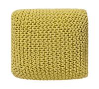 Beliani Boho Pouffe Conrad Cotton Yellow